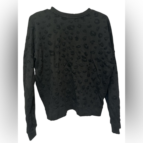 Rails Marlo Flocked Leopard Pullover Sweatshirt Cozy Lounge - Picture 2 of 9